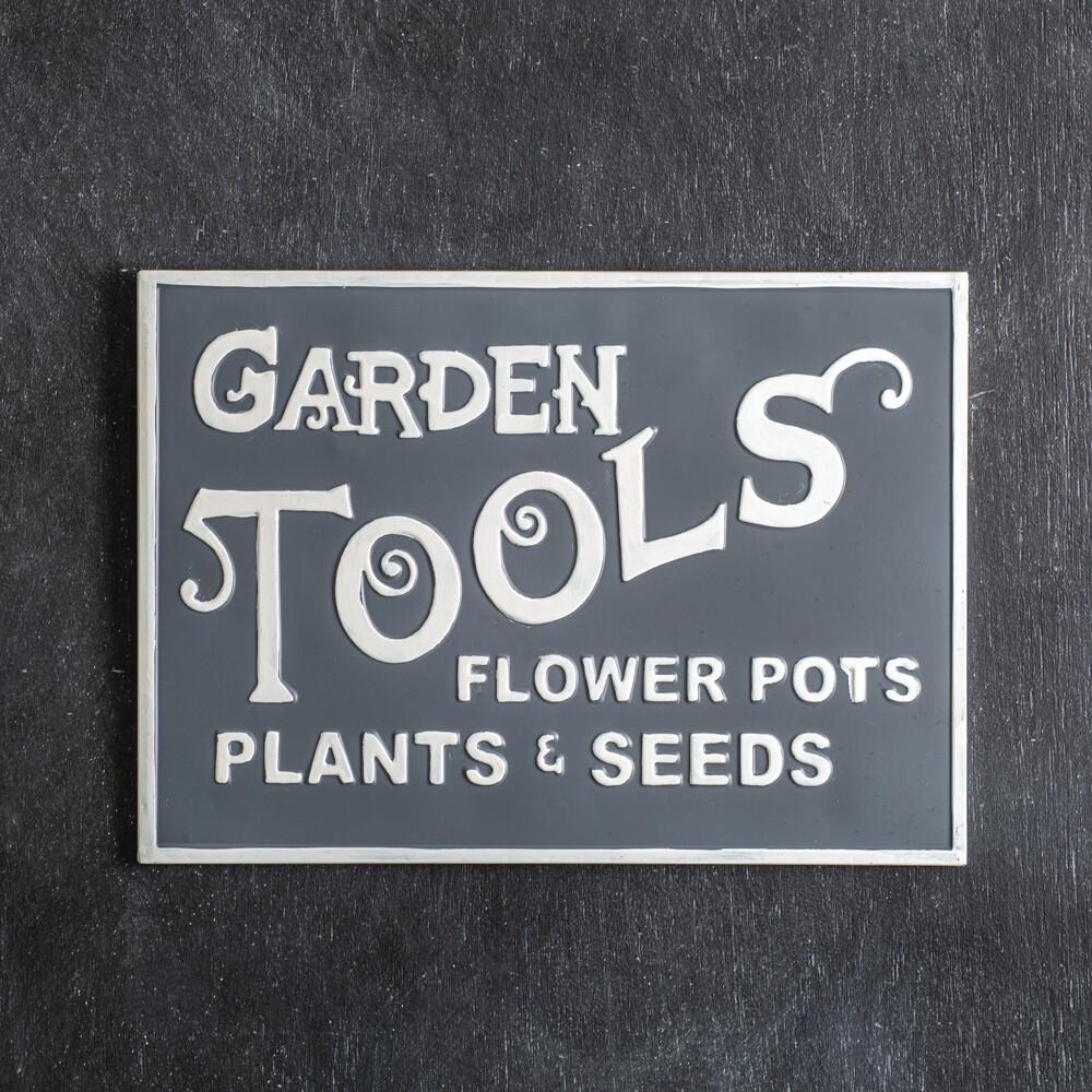 Garden Tools Metal Wall Sign CTW Home Collection