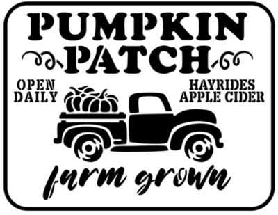 Pumpkin Patch Stencil by JRV