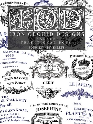 TRADITIONAL POTS TRANSFER by IOD - Iron Orchid Designs