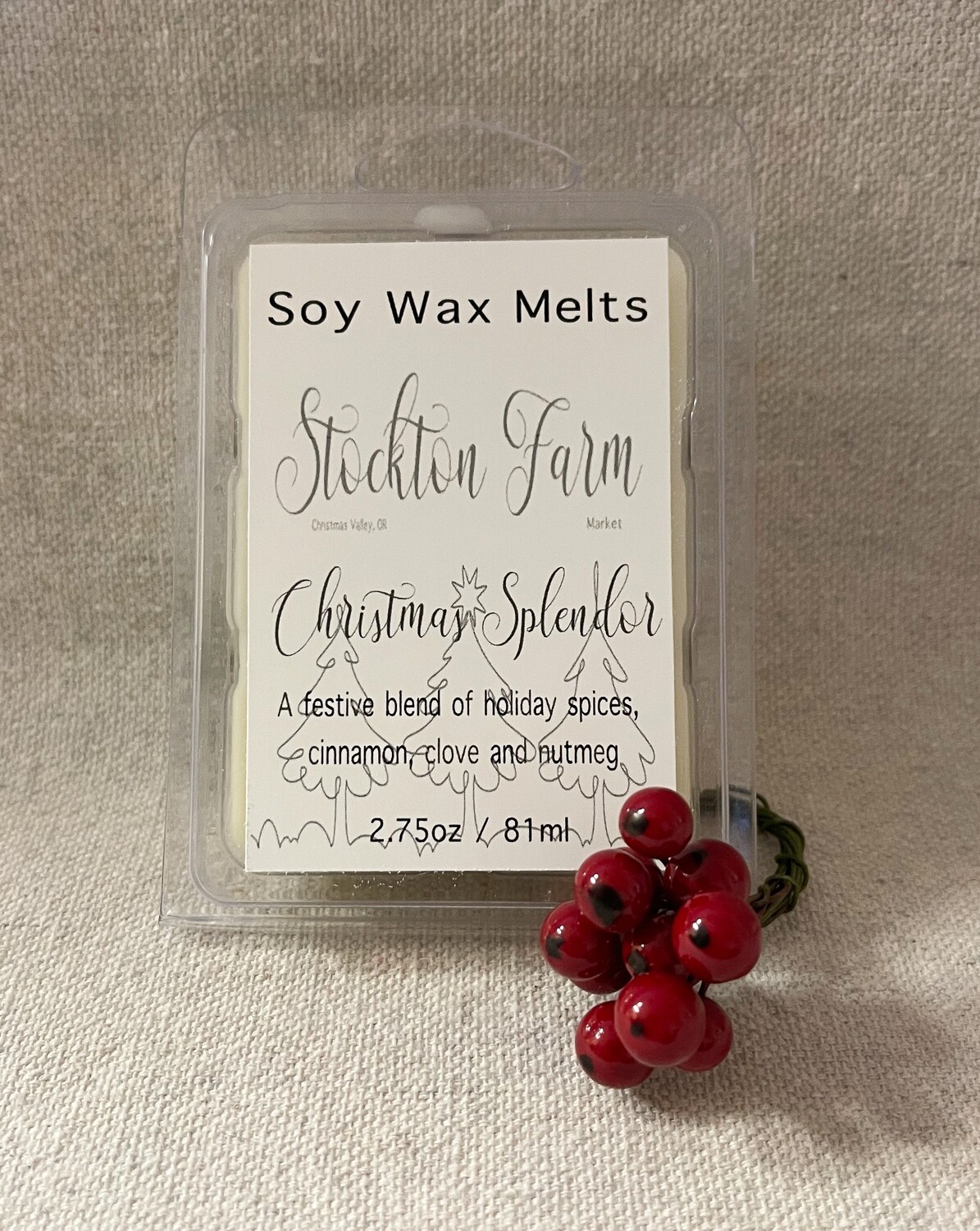 Christmas Splendor Soy Wax Melts Stockton Farm Market