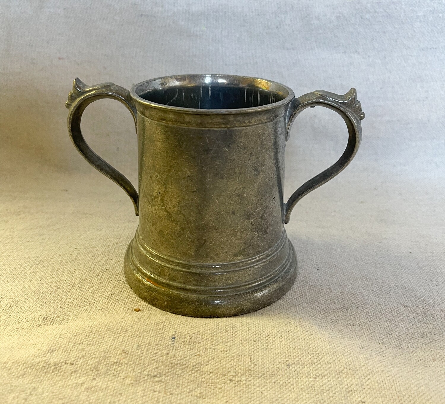 Vintage EALES 1779 Handled Pewter Cup