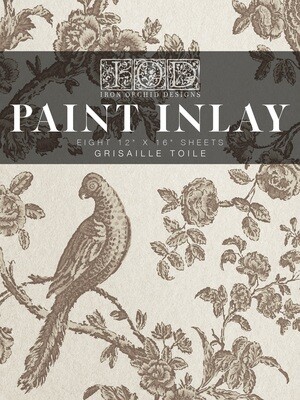 IOD GRISAILLE TOILE PAINT INLAY Iron Orchid Designs