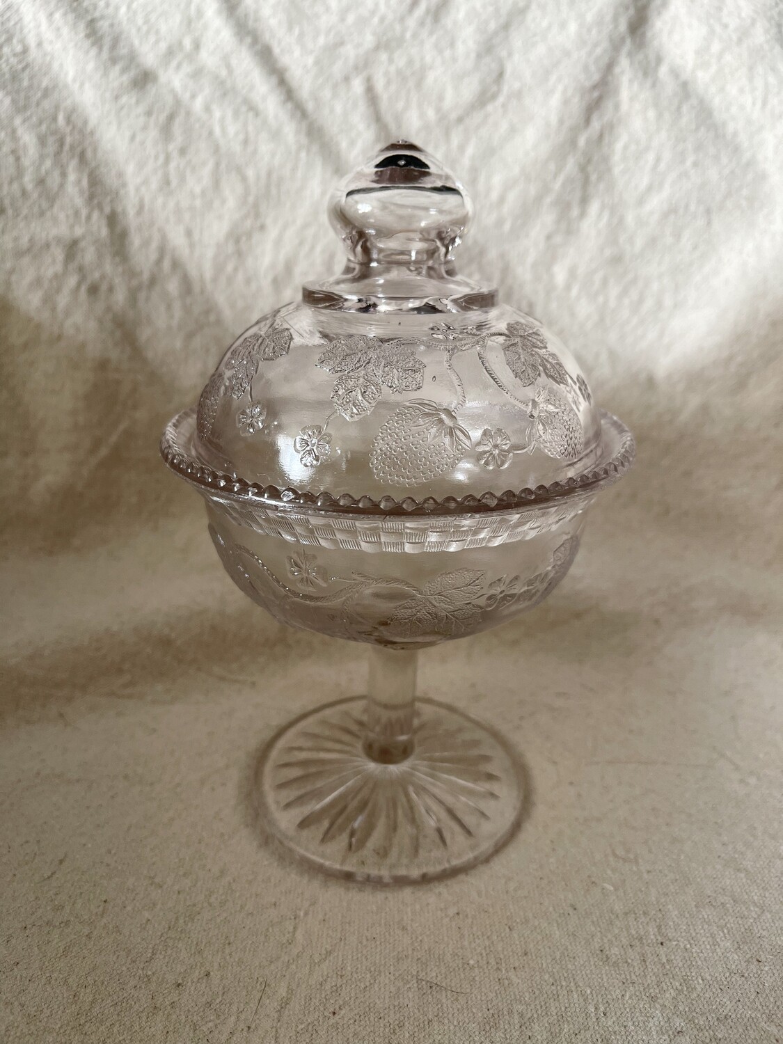 Glass Lidded Compote / Candy Dish