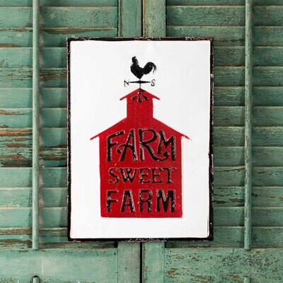 Farm Sweet Farm Metal Wall Sign