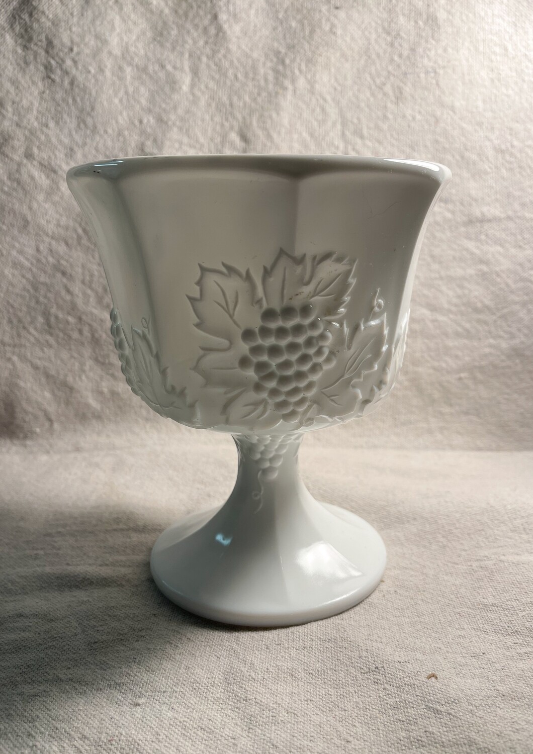 Vintage Indiana Glass Milk Glass Footed Compote