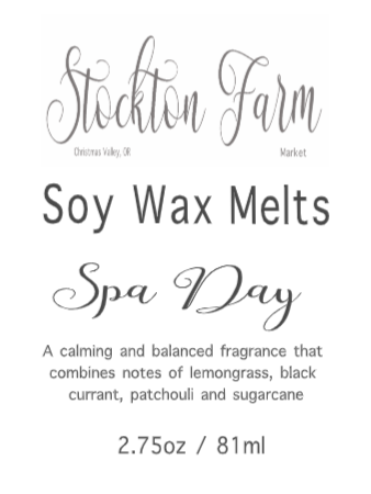 Spa Day Soy Wax Melts Stockton Farm Market