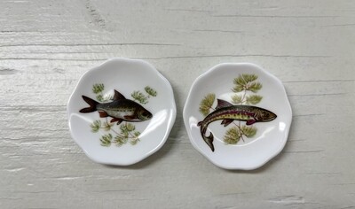 Miniature Bone China Fish Plates Made in England