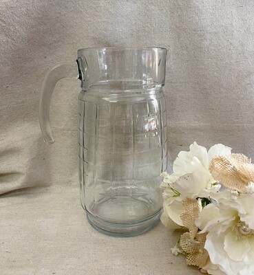 Clear Glass Handled Pitcher 64oz