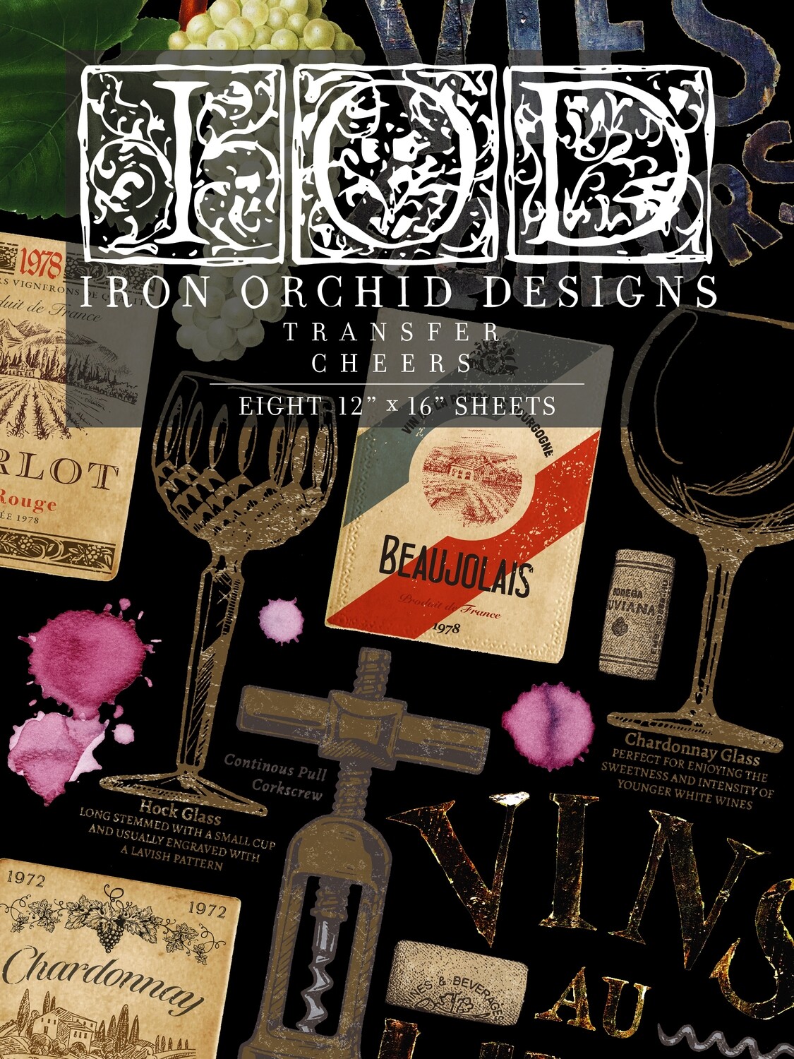 IOD CHEERS DECOR TRANSFER - Iron Orchid Designs