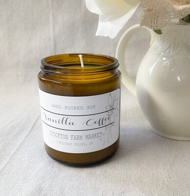 Vanilla Coffee Soy Glass Jar Candle