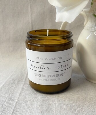 Amber Noir Glass Jar Soy Candle