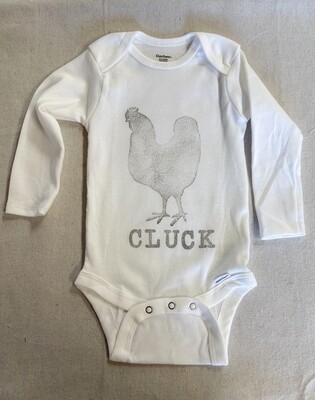 Chicken Print Baby One-Piece 6-9 Months Long Sleeve