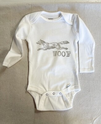 Fox Print Baby One-Piece 6-9 Months Long Sleeve