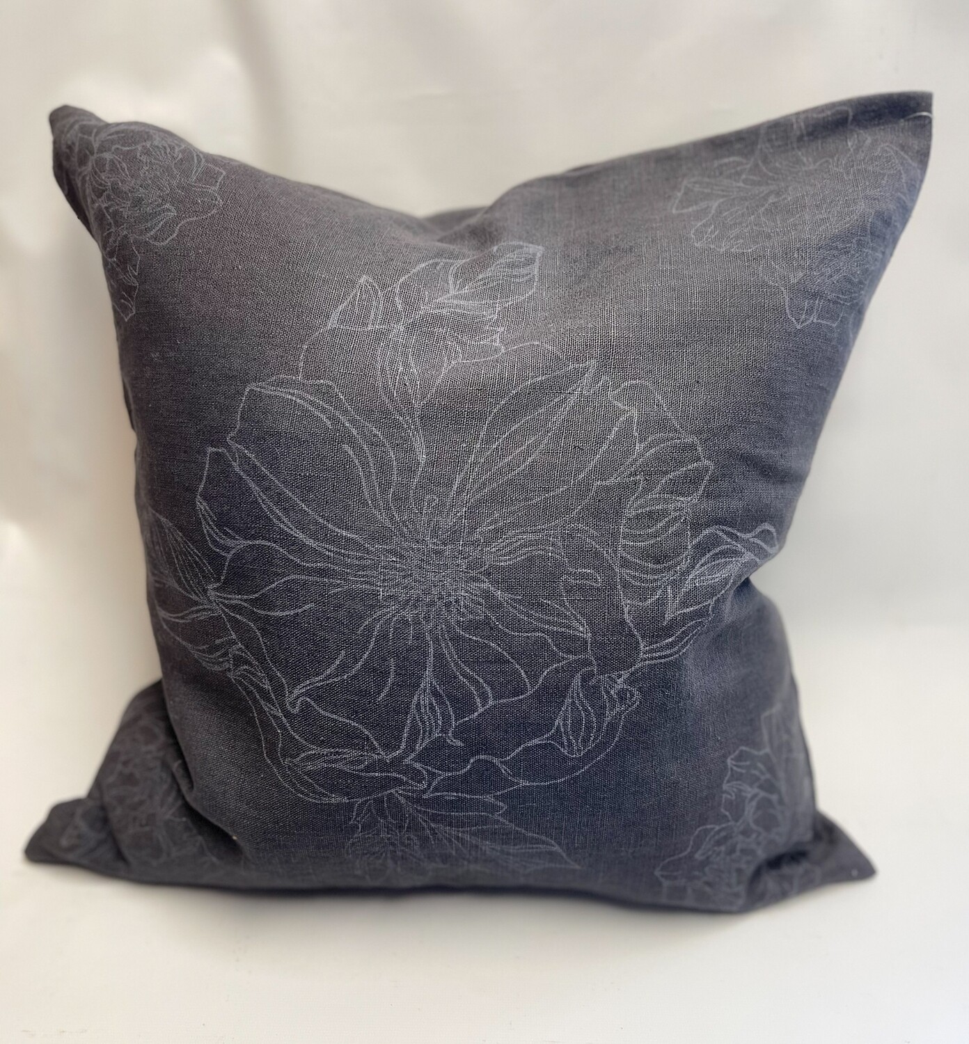 Peony Decorative Duck Feather Throw Pillow
