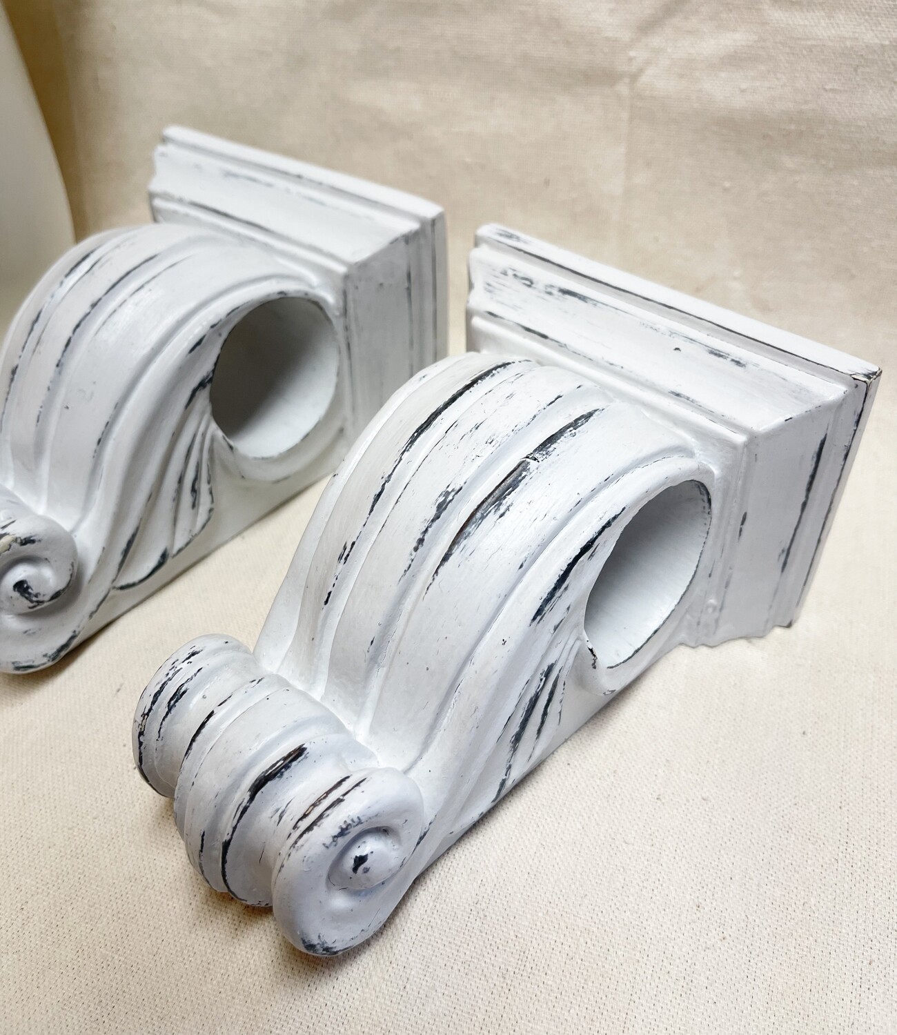 White Distressed Corbels