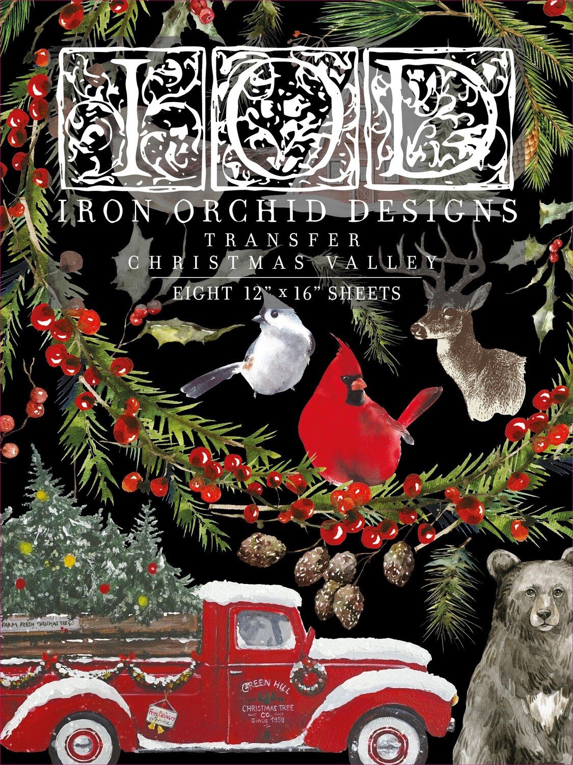 IOD CHRISTMAS VALLEY DECOR TRANSFER - Iron Orchid Designs