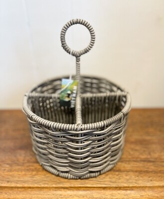 4 Compartment Grey Basket