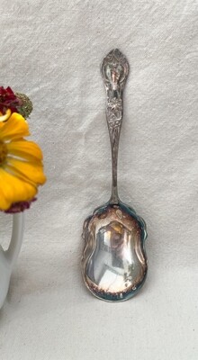 Vintage Silver Plate Serving Spoon