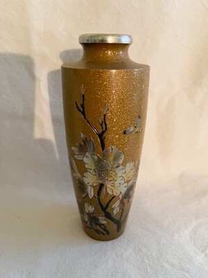 Vintage Japanese Meiji Style Metal Vase