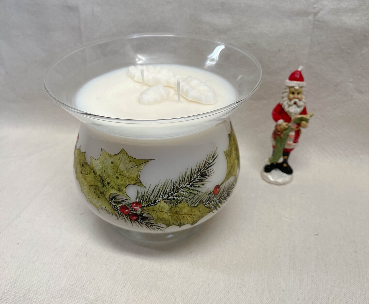 Cranberry Woods Holiday Glass Bowl Soy Candle 24oz
