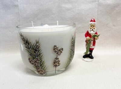 White Birch Holiday Glass Bowl Soy Candle 16oz