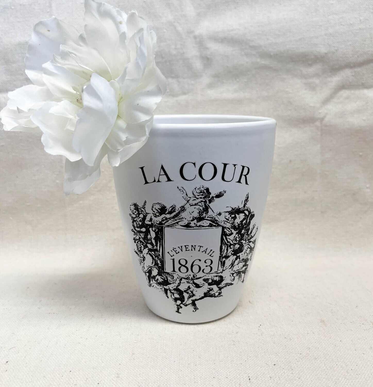 Upcycled La Cour Ceramic Planter