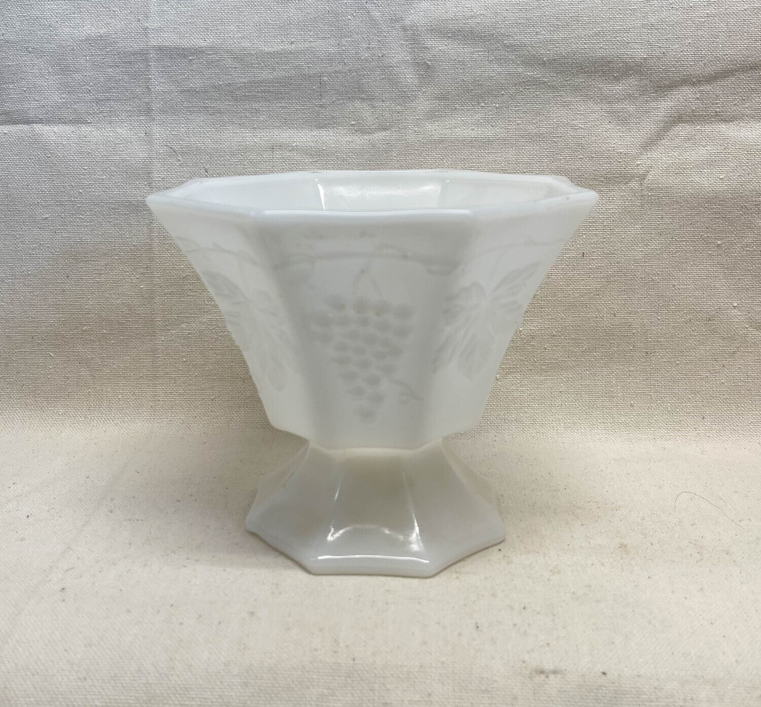 1970s Anchor Hocking Milk Glass Compote No Lid