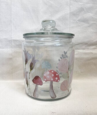 Whimsical Clear Glass Storage Jar