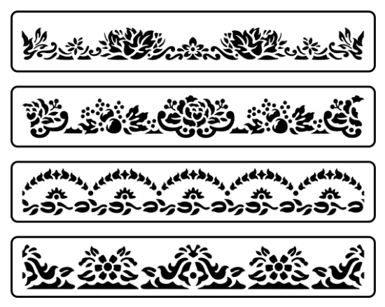 Transferware Border Stencil Pack by JRV