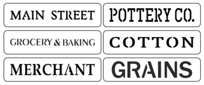 Main Street Word Pack Stencil by JRV