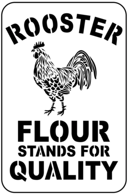 Rooster Flour Stencil by JRV