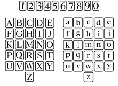 Uppercase, Lowercase & Number Bundle Stencil Pack by JRV