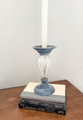 Weathered Glass and Metal Candle Holder