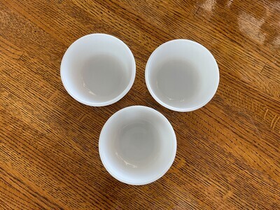 Milk Glass Custard Bowls by Anchor Hocking - Set of 3