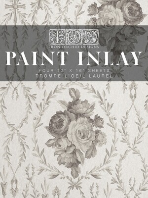 TROMPE L’OEIL LAUREL PAINT INLAY by IOD - Iron Orchid Designs