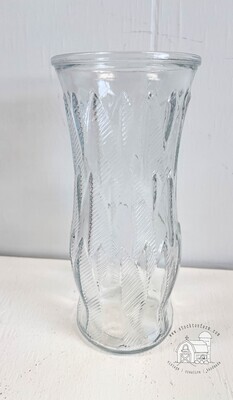 1960s Brody Co Feathered Rib Glass Vase C972