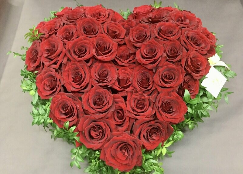 Coeur de roses taille S