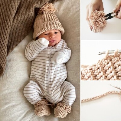 PATTERN:   Easy Ribbed Crochet Beanie