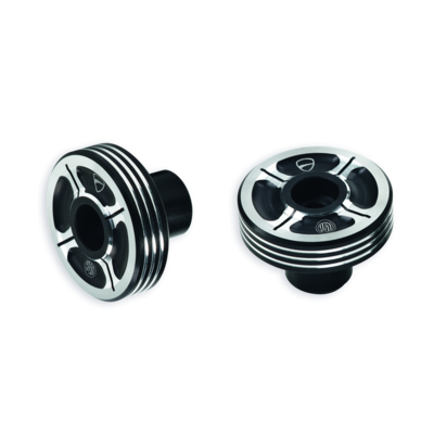 Billet aluminium handlebar balancing weights. Billet aluminium handlebar balancing weights.