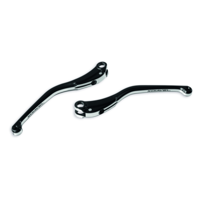 Set of billet aluminium brake and clutch levers. Set of billet aluminium brake and clutch levers.