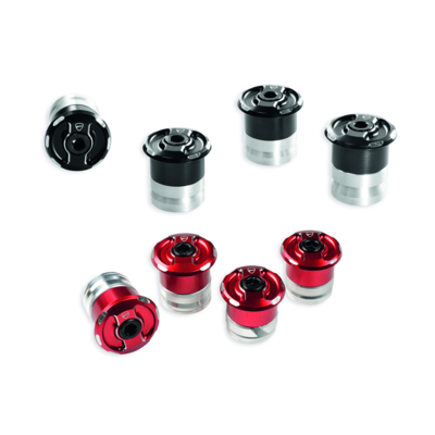 Set of billet aluminium frame plugs. Set of billet aluminium frame plugs.