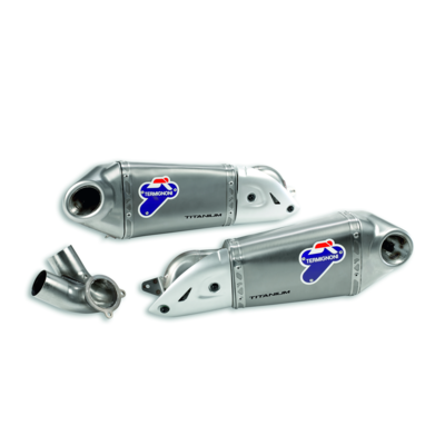 Racing silencers with titanium sleeve. Racing silencers with titanium sleeve.