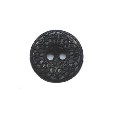 Ornamentknopf schwarz, Gr. 18 mm