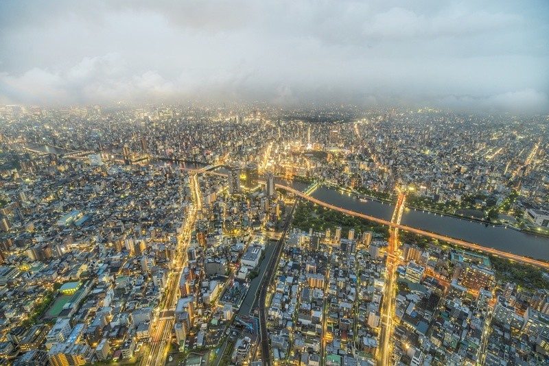 View Over Tokyo At Night