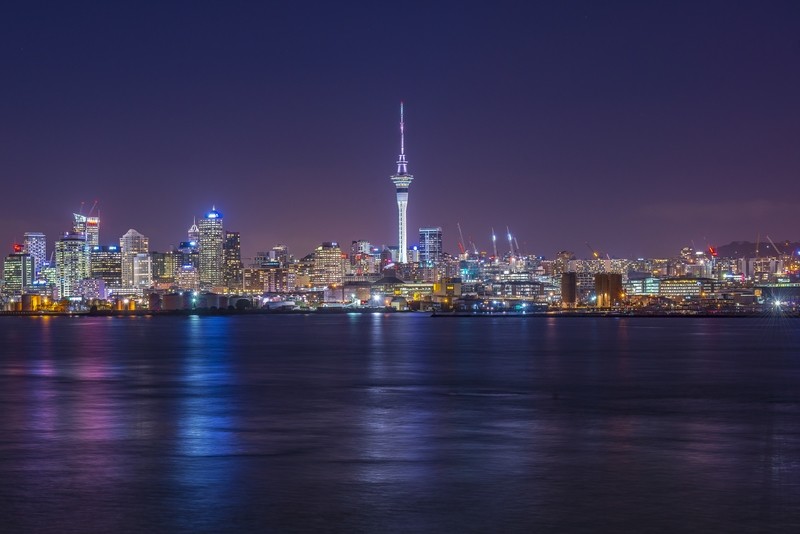 Auckland Skyline At Night