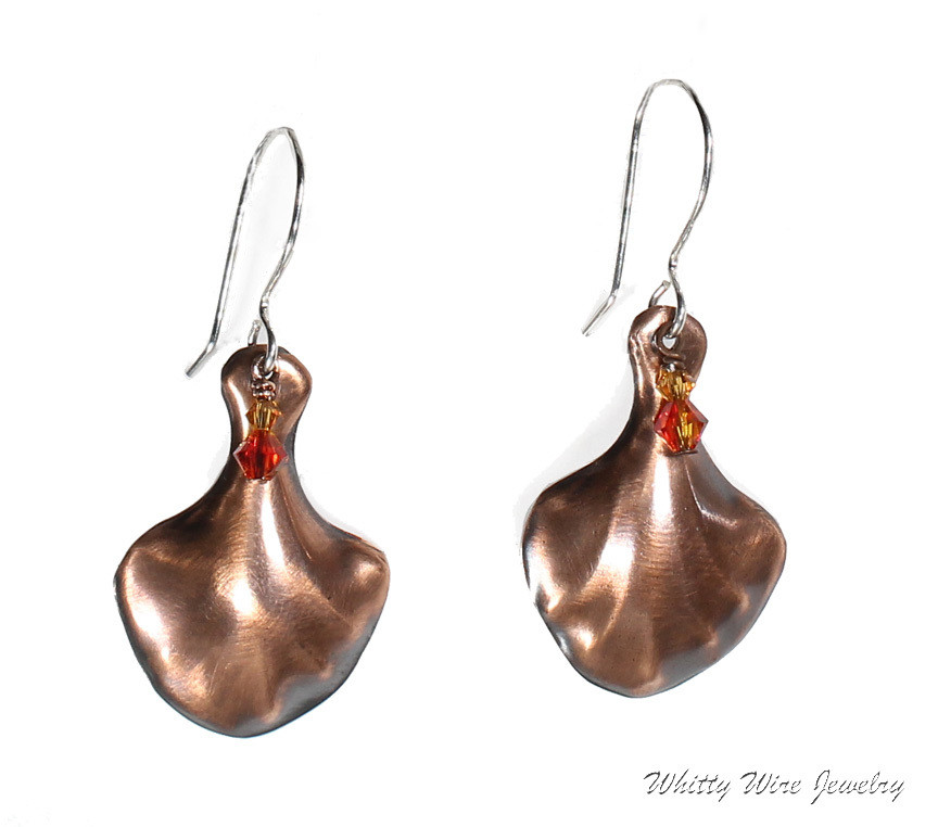 Copper Shell Dangle Earrings