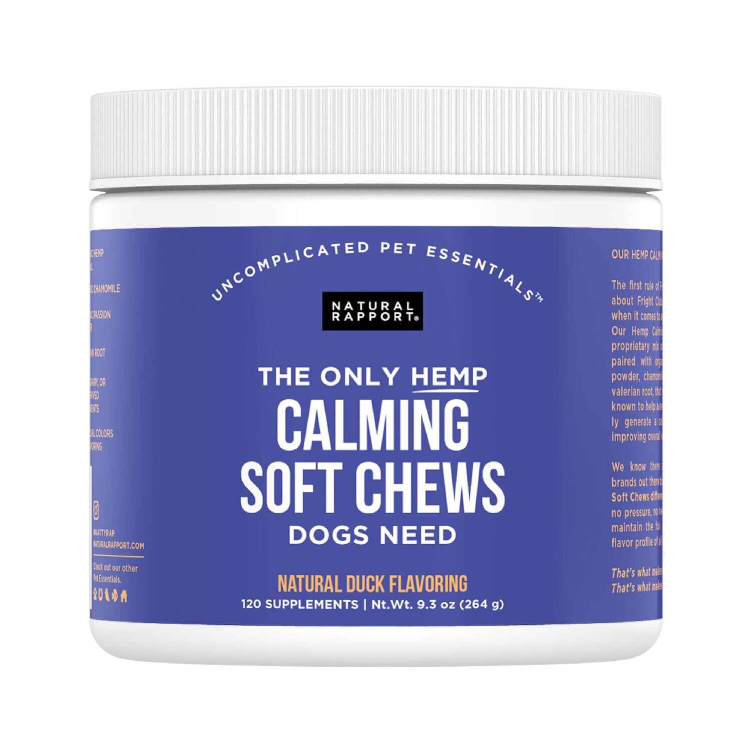 Hemp Calming & Stress Relief Soft Chews -120 count