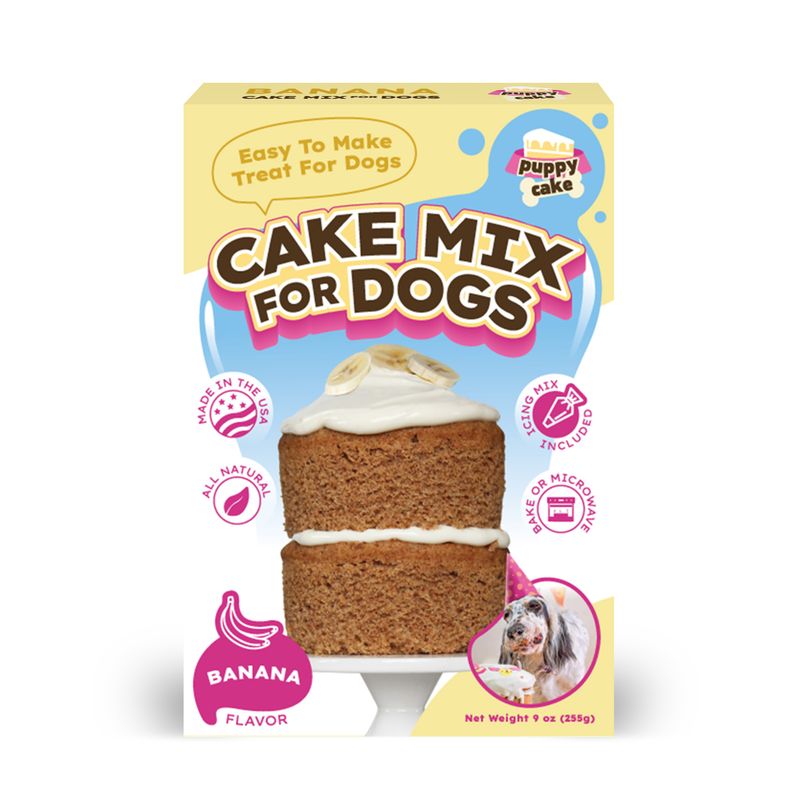 Puppy Cake - Dog Birthday Cake Mixes with Icing Banana