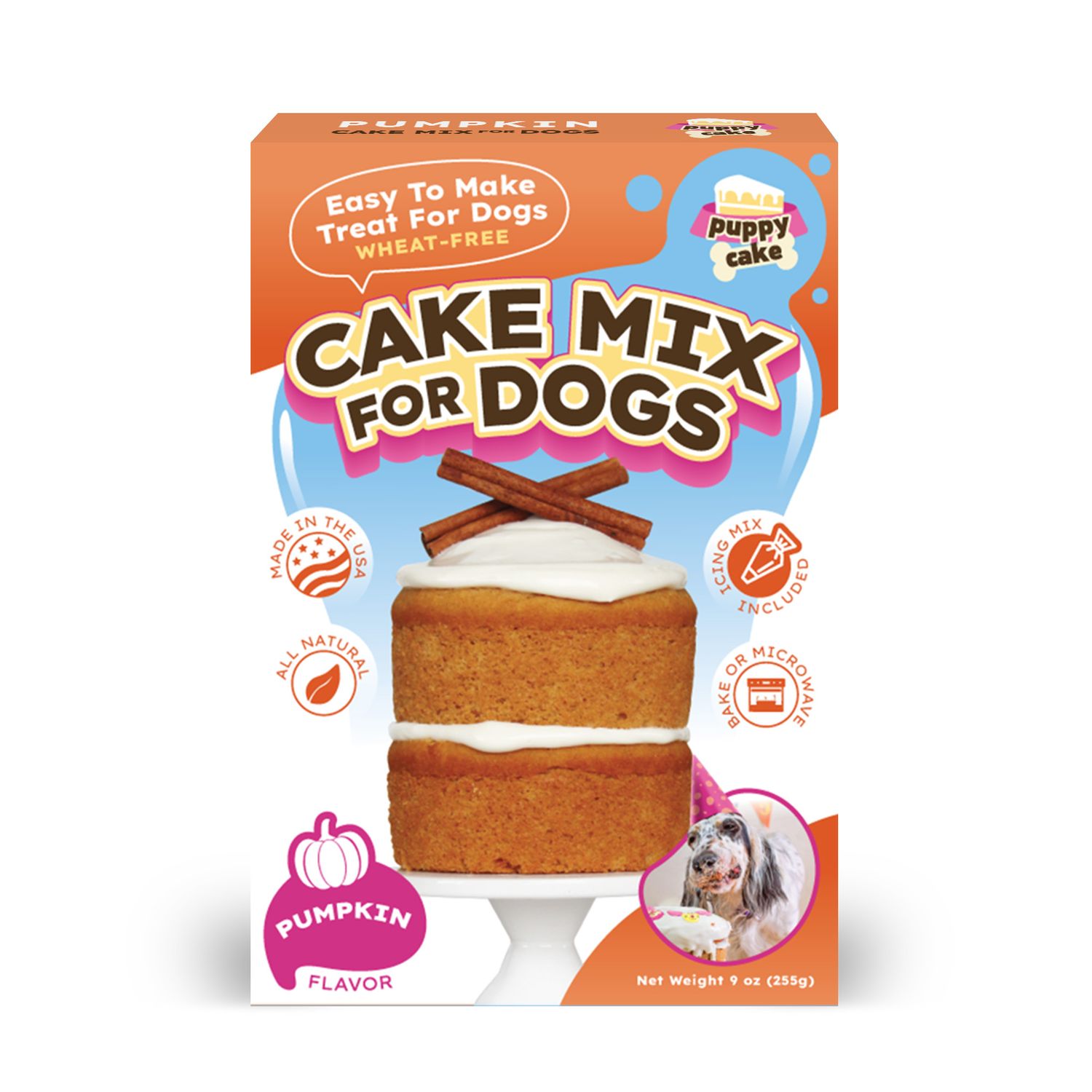 Puppy Cake - Dog Birthday Cake Mixes with Icing Pumpkin
