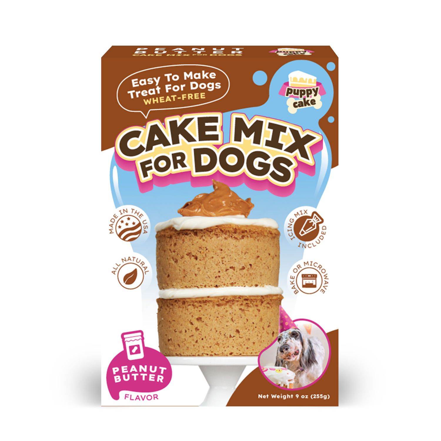 Puppy Cake - Dog Birthday Cake Mixes with Icing Peanut Butter